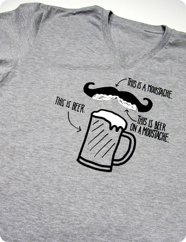 Beer Moustache T-shirt (Movember)